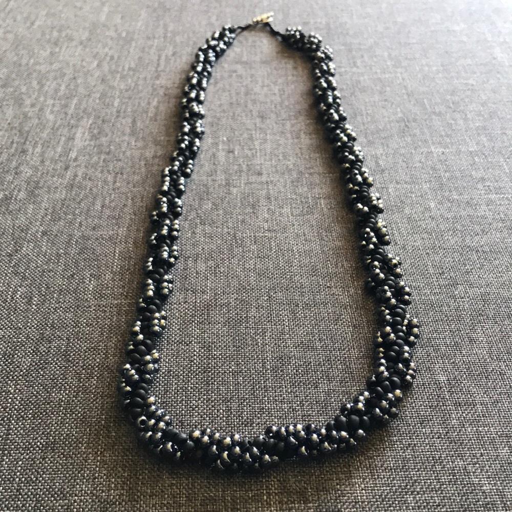 Beautiful black costume jewelry necklace